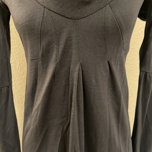 Diane Von Furstenberg Size 2 Dark Grey Wool Cowl Dress - Picture 5 of 9